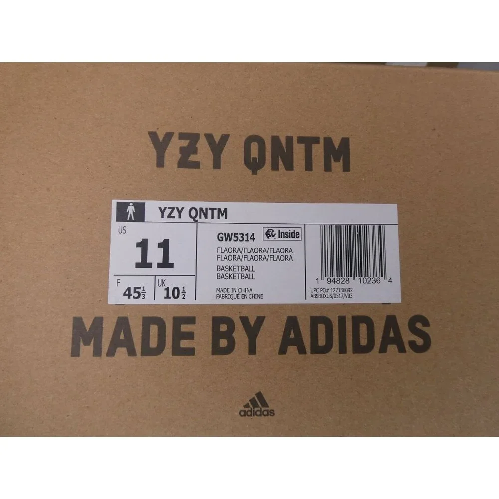 Adidas Men's YZY‎ QNTM Flash Orange Fall Sneakers Size 11